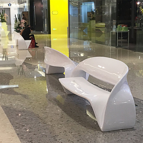 玻璃钢U型商场休闲座椅