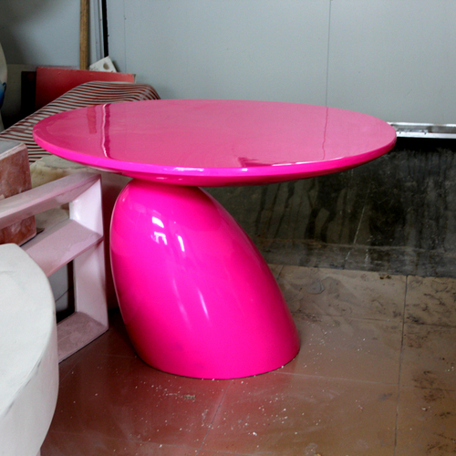 简约现代玻璃钢异形蘑菇桌子