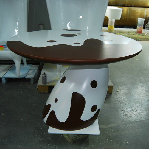 玻璃钢蘑菇桌常规茶几工厂直销